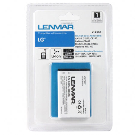 Lenmar CLZ307 Lithium-Ion 3.7v / 800mAh Battery, Fits LG 220CM, 420G, 300G