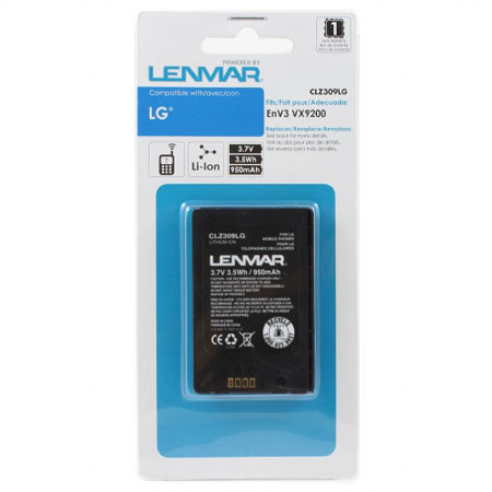 Lenmar CLZ309LG Lithium-Ion 3.7v / 950mAh Battery, Fits LG EnV3 VX9200
