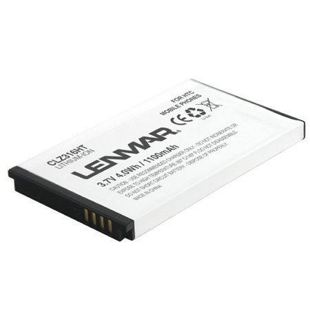 Lenmar CLZ316HT Lithium-Ion 3.7v / 1100mAh Battery, Fits HTC Hero, BA S380, Snap S522, S521