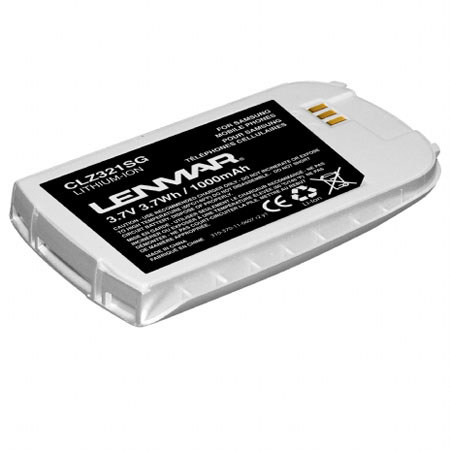 Lenmar CLZ321SG Lithium-Ion 3.7v / 1000mAh Battery, Fits Samsung SCH-A850 Cellular Phones
