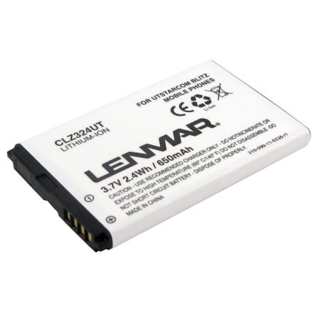 Lenmar CLZ324UT Lithium-Ion 3.7v / 650mAh Battery, Fits UTStarcom Blitz Blue, Pantech C610 Cellular Phones
