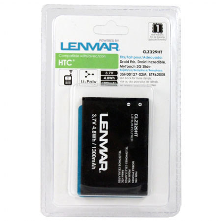 Lenmar CLZ329HT Lithium-Ion 3.7v / 1300mAh Battery, Fits HTC Droid Incredible, Droid Eris, My Touch Slide 3G