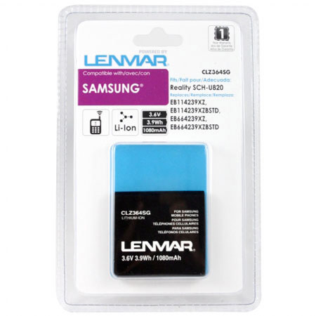 Lenmar CLZ364SG Lithium-Ion 3.6v / 1080 mAh Battery, Fits Samsung RealitySCH-U820 Cellular Phones