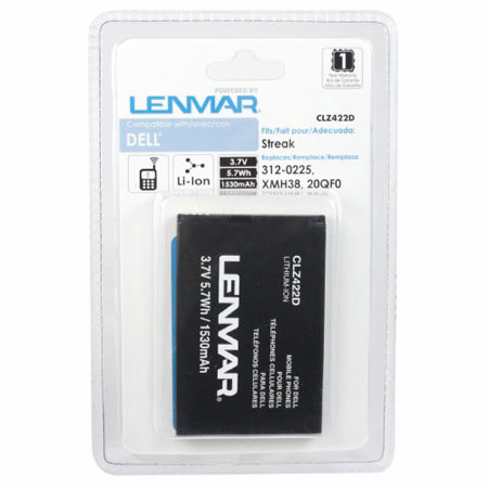 Lenmar CLZ422D Lithium-ion 3.7v / 1530mAh Battery Fits Dell Streak Cellular Phones