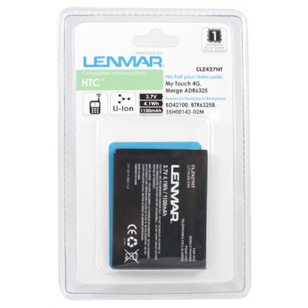 Lenmar CLZ427HT Lithium-Ion 3.7v / 1100mAh Battery, Fits HTC My Touch 4G