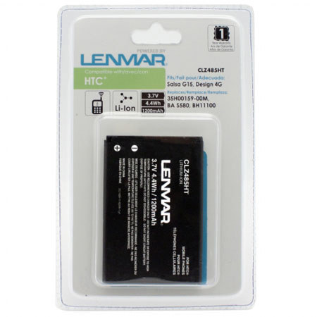 Lenmar Rechargeable Battery for HTC Salsa G15, Design 4G