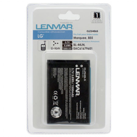 Lenmar No Memory Rechargeable Lithium-Ion Battery for LG Marquee, 855