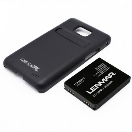 Lenmar No Memory Rechargeable Lithium-Ion Battery for Samsung Galaxy S II AT&T i777, I9100, I9100g, Extended w/Cover