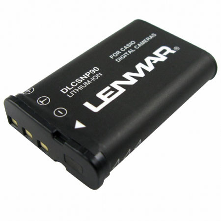 Lenmar No Memory Lithium-Ion Digital Camera Battery, Replaces Casio NP-90, 3.7v 1820mAh