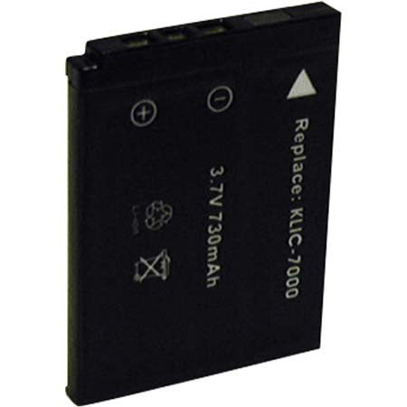 Lenmar No-Memory Lithium-Ion Digital Camera Battery Replaces Kodak KLIC-7000, 3.7v 730mAh