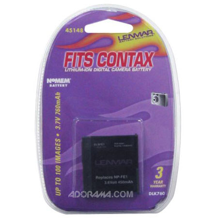 Lenmar No-Memory Lithium-Ion Digital Camera Battery for Contax BP-760S