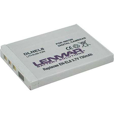 Lenmar NoMEM Li-Ion 3.7V 730mAh Nikon EN-EL8 Battery