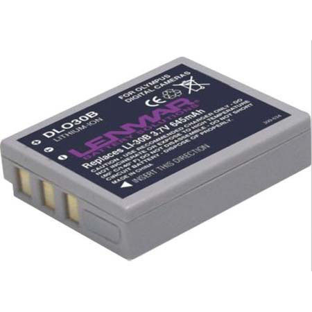 Lenmar Digital Camera Battery, No Memory, for Olympus Lithium-Ion LI-30B, 3.6v, 645mah