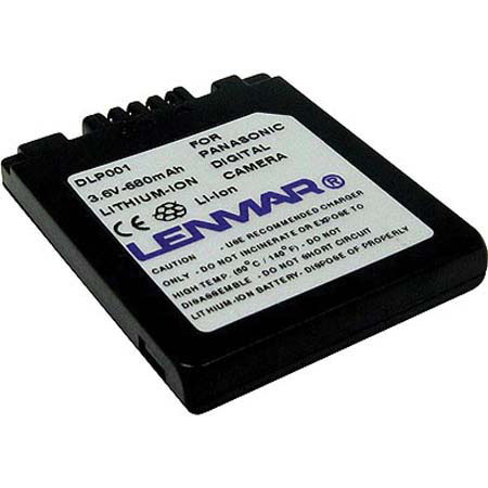 Lenmar No-Memory Lithium-Ion Digital Camera Battery for Panasonic CGA-S001, 3.6v680mAh.