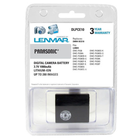 Lenmar NoMEM Li-Ion 3.7V Panasonic DMW-BCE10 Battery