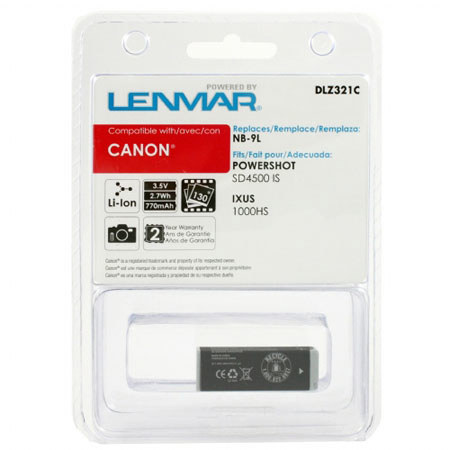 Lenmar Digital Camera Battery, for Canon Lith-ion NB-9L, 7.4v, 800mAh #DLZ321C