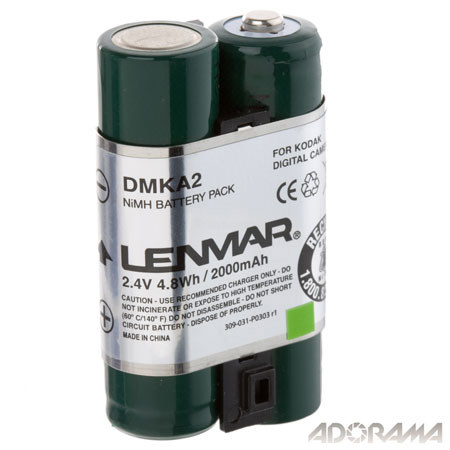 Lenmar 2.4V 1800mAh NoMEM NiMH Battery Kodak KAA2HR