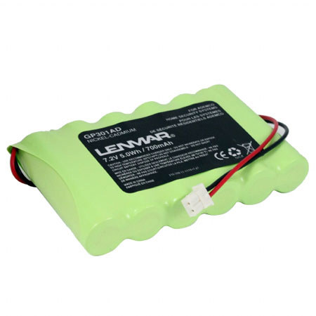 Lenmar GP301AD Nickel Cadmium Battery 7.2V / 700 mAh Fits Ademco Lynx Home Security Back-up Battery