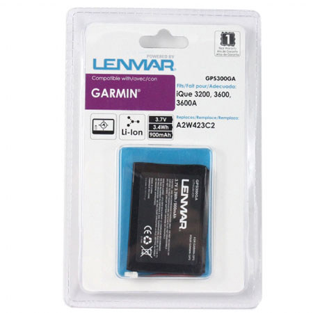 Lenmar GPS300GA Lith-Ion Battery 3.7V / 900 mAh - Fits Garmin iQue 3200, 3600, 3600A