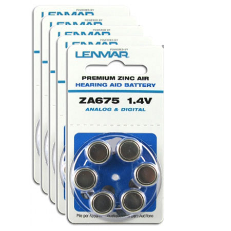 Lenmar HZA675-30 Zinc Air Battery 1.4V / 651 mAh Replaces ZA675 Premium Zinc Air Hearing Aid Battery, 6 pack, 10 Cards, 30 total