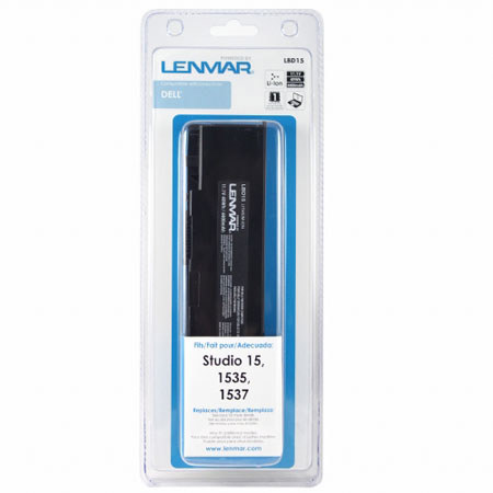 Lenmar LBD15 Lith-Ion Battery 11.1V / 4400 mAh - Fits Dell Studio 1555, 1535, 1537, and other models