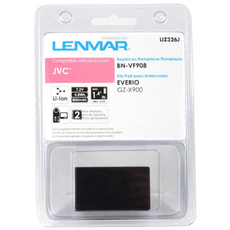 Lenmar No Memory, Lithium-Ion 7.2v / 800mAh Replacement Camcorder Battery for JVC BN-VF908