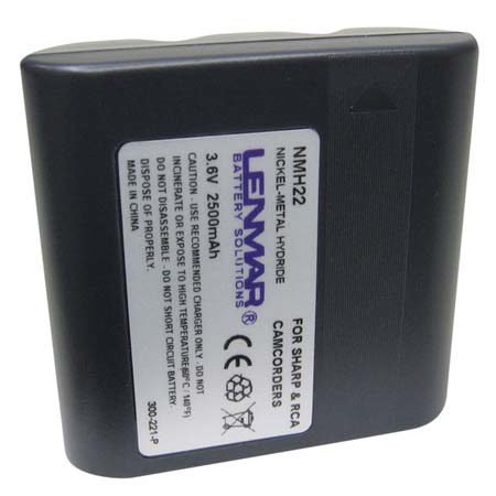 Lenmar No-Memory Lithium-Ion Camcorder Battery for Sharp BT-H21U & BT-H22U, 3.6v, 2500mAh.