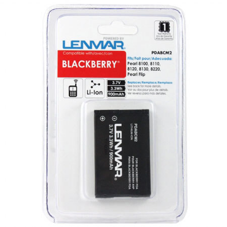 Lenmar PDABCM2 Lithium-Ion 3.7v / 900mAh Battery Fits BlackBerry 8220, 8120, 8100
