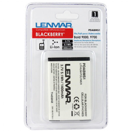 Lenmar PDABMS1 Lithium-Ion 3.7v / 1400mAh Battery Fits BlackBerry RBT71UW, RBT73UW