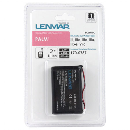 Lenmar PDAPIIIC Lithium-Ion 3.7v / 1800mAh Battery, Fits Palm IIIc Personal Data Assistants.