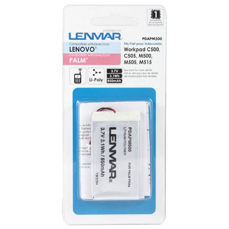 Lenmar PDAPM500 Lithium-Polymer 3.7v / 850mAh Battery, Fits Palm M515, M505, M500