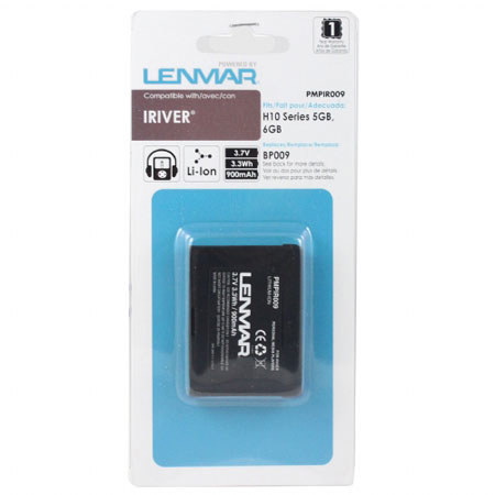 Lenmar PMPIR009 Lith-Ion Battery 3.7V / 900 mAh - Fits Iriver H10 Series MP3 Players