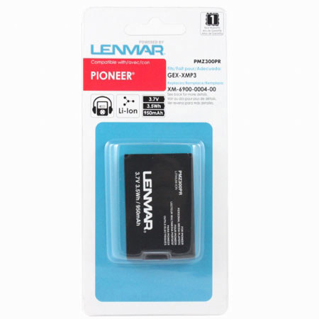 Lenmar PMZ300PR Lith-Ion Battery 3.7V / 950 mAh - Fits Pioneer GEX-XMP3 XMP3