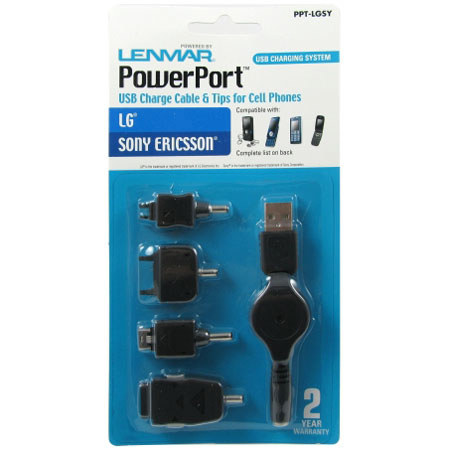 Lenmar USB Charge Cable and Tip Set for LG/Sony Phones