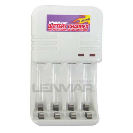 Lenmar 4 Station AA/AAA AC Charger, 4 NiMH AA Batteries