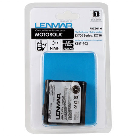 Lenmar RBZ301M Nickel-Metal Hydride Battery 4.8V / 700 mAh - Fits Motorola SX700 Series, SX710 Two Way Radios