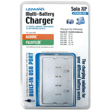 Lenmar SoloXP Universal Li-Ion Travel Charger for Kodak & Fujifilm Batteries