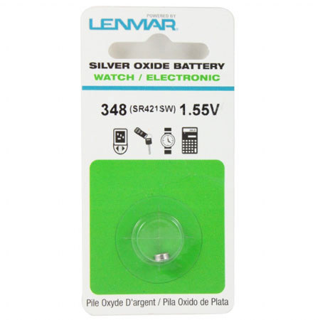 Lenmar WC348 Silver Oxide Battery 1.55V / 12 mAh - Replaces SR421SW Watch Battery
