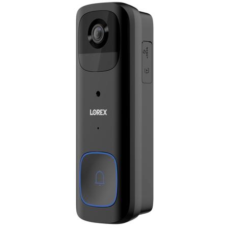 Lorex B463AJD-E 4MP 2K 2-Way Audio Battery Video Doorbell with Person Detection, Black