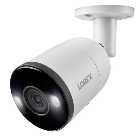 Lorex E893AB-E 8MP 4K Ultra HD Smart Deterrence IP Indoor/Outdoor Bullet Security Camera, 2.8mm Fixed Lens and Smart Motion Detection Plus