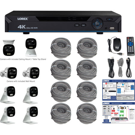 Lorex 8-CH 4K UHD 2TB NVR Security System with 8x 8MP IR Night Vision Cameras