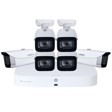 Lorex 4K Ultra HD 8-Channel 2TB Wired NVR Security System with 6x E841CA-E 4K IP Bullet Cameras