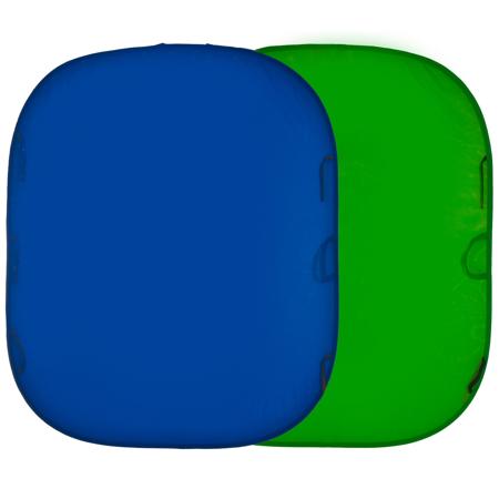 Manfrotto 5x6' Chromakey Collapsible Background, Blue/Green