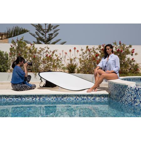 Manfrotto 6x4' Collapsible Panelite Reflector, Sunfire/White
