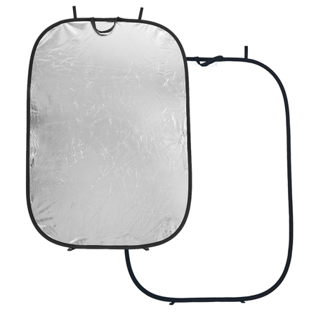 Manfrotto 6x4' Oval Collapsable Panelite Reflector, Silver/White