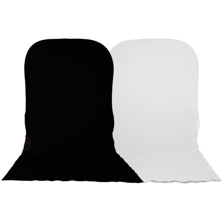 Manfrotto 6x7' Plain Collapsible Background with Train, Black/White