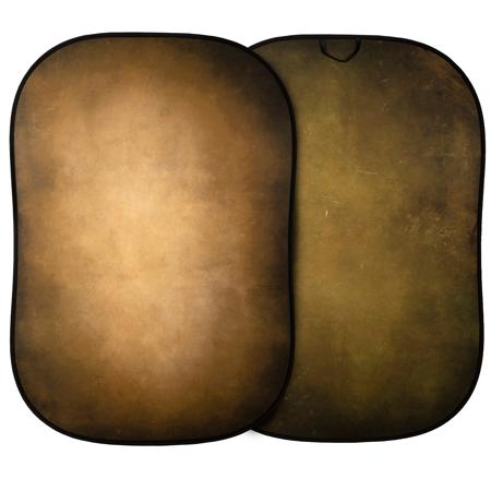 Lastolite 5x7' Vintage Collapsible Reversible Background, Tobacco/Olive