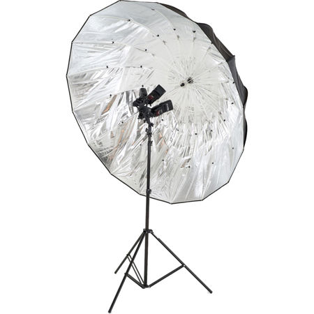 Manfrotto 61" Mega Umbrella, Silver Parabolic
