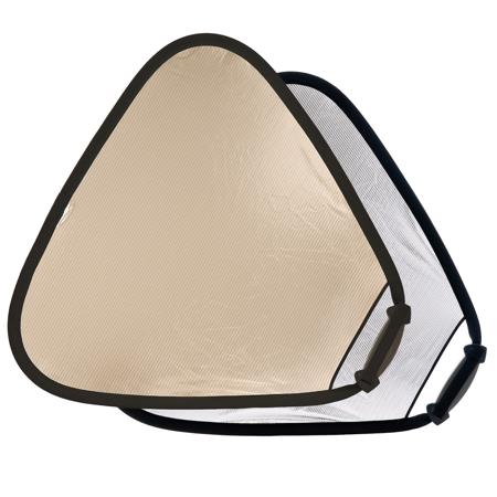 Manfrotto 30" TriGrip Collapsable Triangular Reflector, Built-In Handle, Sunlite/Softsilver