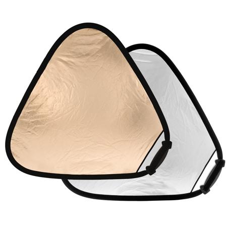 Manfrotto 30" TriGrip Collapsable Triangular Reflector, Sunfire/Silver